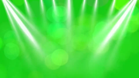 Bright green stage spotlights Stock Footage 341376672