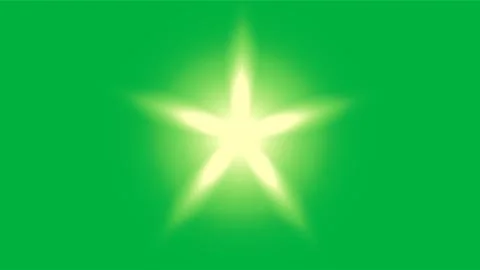 Bright Green Starburst Light Effect for Design. Stock Illustration