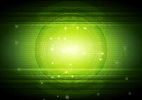 Bright green technology abstract background Stock Illustration