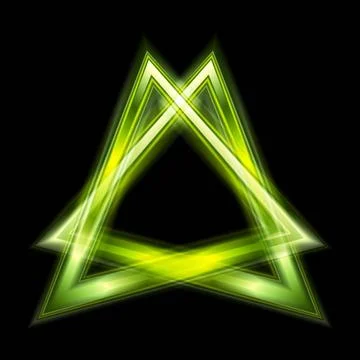 Bright green triangle shape. Vector logo eps 10 Bright green triangle shap... Stock Photos