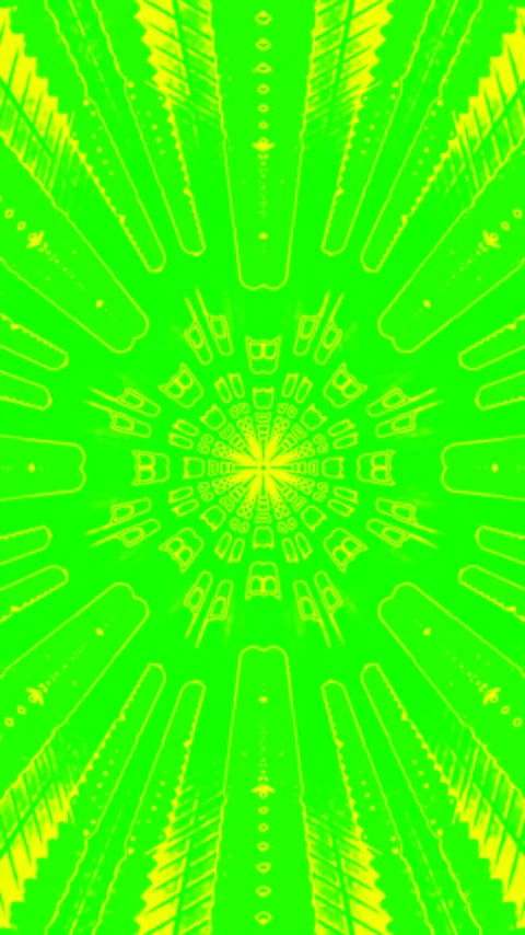 Bright green tunnel vj loop with seamless movement for visual enjoyment and.. Stock Footage 320354543