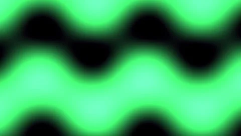 Bright green wave pattern on a dark background in motion Stock Footage 338129028