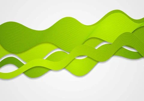 Bright green waves vector background Bright green waves vector background ... 写真素材
