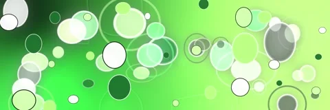 Bright green website banner with floating glowing bubbles in seamless loop Stock Footage 340274731
