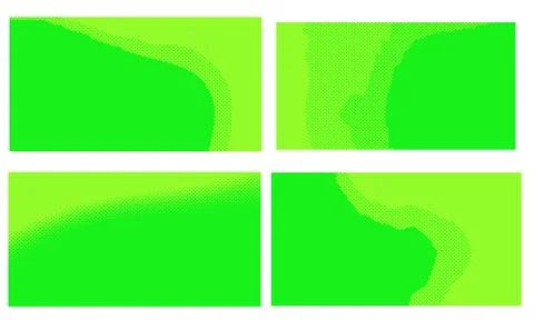 Bright green yellow vector retro comic dotted backgrounds design. Pop art bac Illustrazione stock