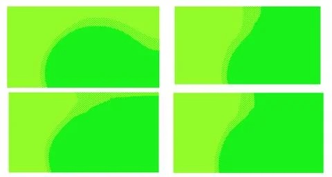 Bright green yellow vector retro comic dotted backgrounds design. Pop art bac Illustrazione stock