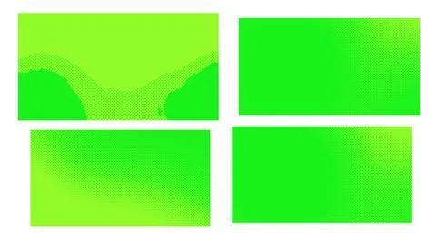 Bright green yellow vector retro comic dotted backgrounds design. Pop art bac Illustrazione stock