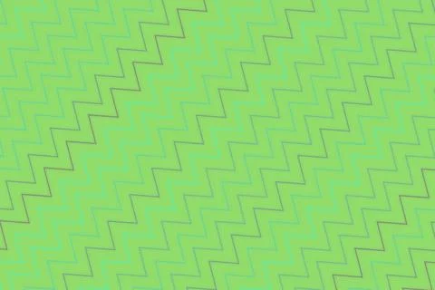 Bright green zigzag pattern on smooth surface Stock Illustration