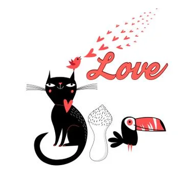 Bright greeting card Stock Illustration