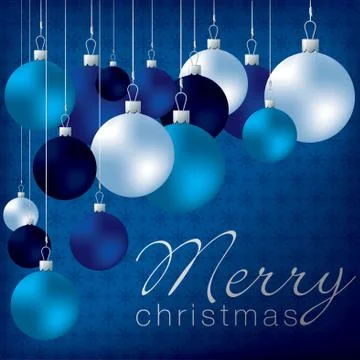 Bright group of baubles card in vector format. Stock Illustration