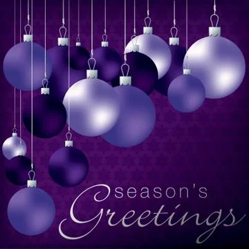 Bright group of baubles card in vector format. Stock Illustration