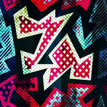 Bright grunge geometric seamless pattern Stock Illustration