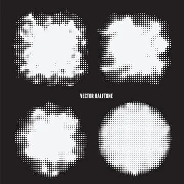 Bright halftone set Stock Illustration