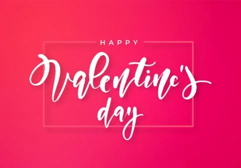 Bright hand drawn pink St. Valentine's Day vector design for banner, card, flyer 库存插图