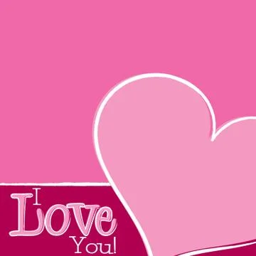 Bright hand drawn Valentine's Day card in vector format. Stock Illustration