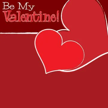Bright hand drawn Valentine's Day card in vector format. Stock Illustration