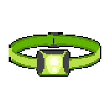 Bright headlamp flashlight pixel art vector illustration Stock-Illustration