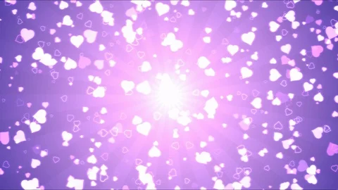 Bright Heart Shapes Motion Background Animation - Loop Purple Stock Footage 76320413