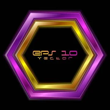 Bright hexagon abstract shape. Vector logo eps 10 Bright hexagon abstract ... Stock Photos