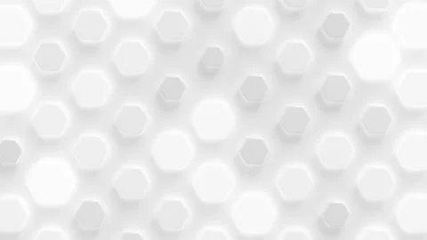 Bright Hexagon Array Loop 1 White Stock Footage 147096108