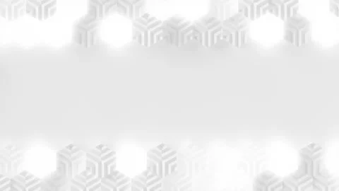 Bright Hexagons Copy Space Loop 1 White Stock Footage 147096123