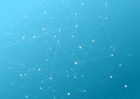 Bright hi-tech background with low poly plexus connection elements Иллюстрация