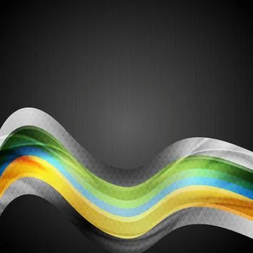 Bright hi-tech waves vector background Stock Illustration