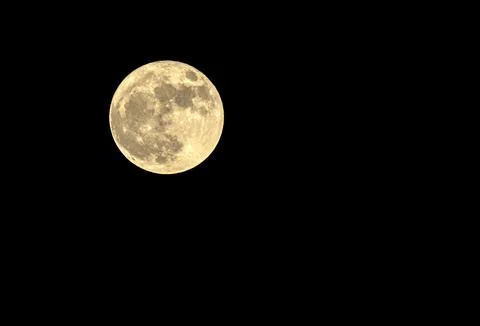 Bright Highly detailed full moon in the sky Foto stock