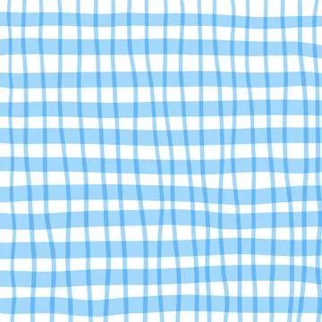 Bright horizontal and vertical stripes. Textured checkered pattern in blue Stock Illustration