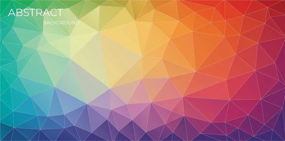 Bright horizontal Multicolor triangle background - Vector Eps Stock Illustration