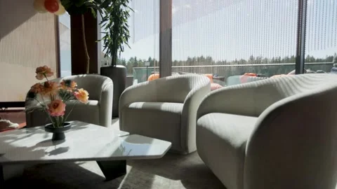 Bright hotel lounge  Stock Footage 308447473