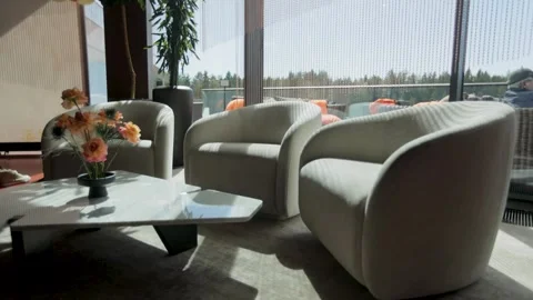 Bright hotel lounge  Stock Footage 308447479