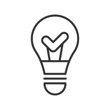 Bright idea bulb concept, icon in line design. bright idea bulb, creativity Stock-Illustration