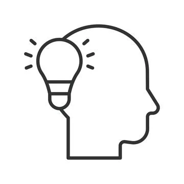 Bright idea concept, icon in line design. bright idea, creativity, inspiration Stock-Illustration