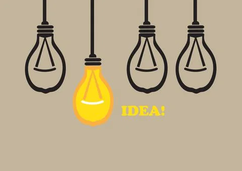 Bright Idea Conceptual Vector Illustration Stock Illustration