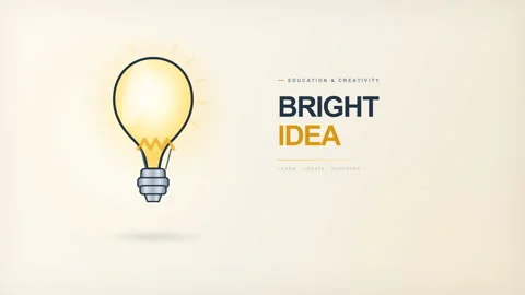 Bright idea light bulb education and creativity concept Stock Footage 344888669