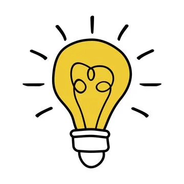 Bright Idea Light Bulb Vector Illustration Stock Illustration