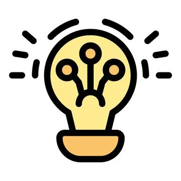 Bright idea shining light bulb symbolizing innovation and creativity Illustrazione stock