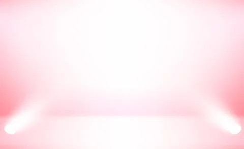 Bright illuminated studio with two projectors. 3d vector illustration Stock Illustration