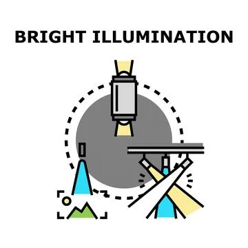 Bright illumination producing creative ideas concept Stock Illustration