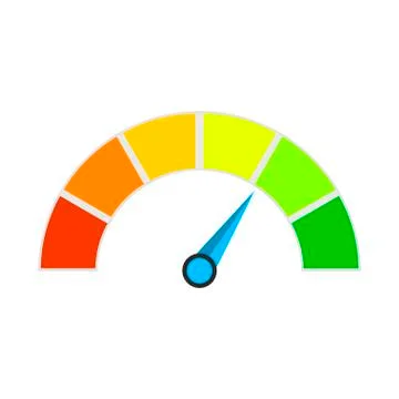 Bright indicator spectrum colored for interface credit score Stock Illustration