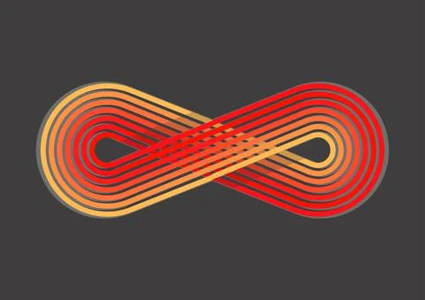 Bright infinity sign. Vector illustration. Isolated vector sign symbol. Stock Illustration