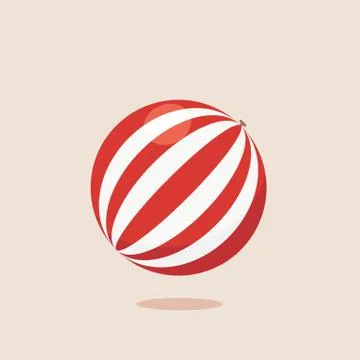 Bright inflatable ball isolated Stock Illustration