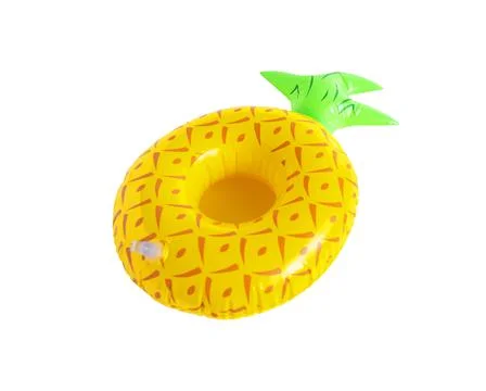 Bright inflatable ring isolated on white background. Stock Photos