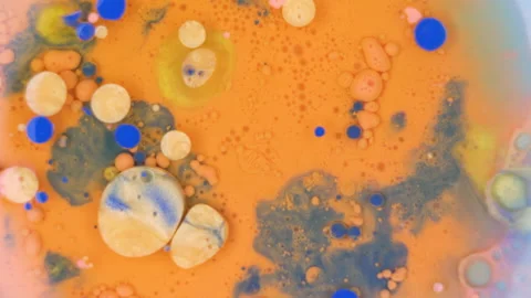 Bright ink bubbles abstract background Stock Footage 205416109