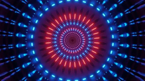 Bright Interdimensional Cyber Space Port 4k uhd 3d illustration background Illustrazione stock