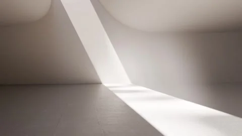 Bright Interiors Featuring Minimalist Architectural Design with Natural Sunlight 库存影片 331102914