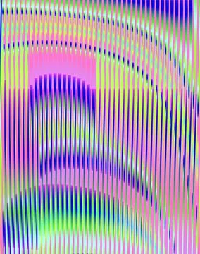Bright iridescent abstract background with vertical lines and holographic effect Stock Illustration