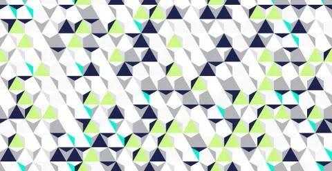 Bright irregular vector abstract geometric seamless pattern with hexagons. Stock Illustration