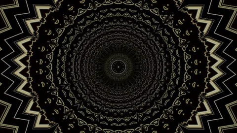 Bright kaleidoscope circular pattern of brightly colored flowers Stock-Footage 126259276